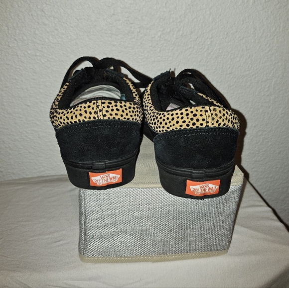 NEW-  VANS Comfycush Old Skool Shoes Tiny Cheetah Black Size Men 5.5 W7 - Picture 3 of 6